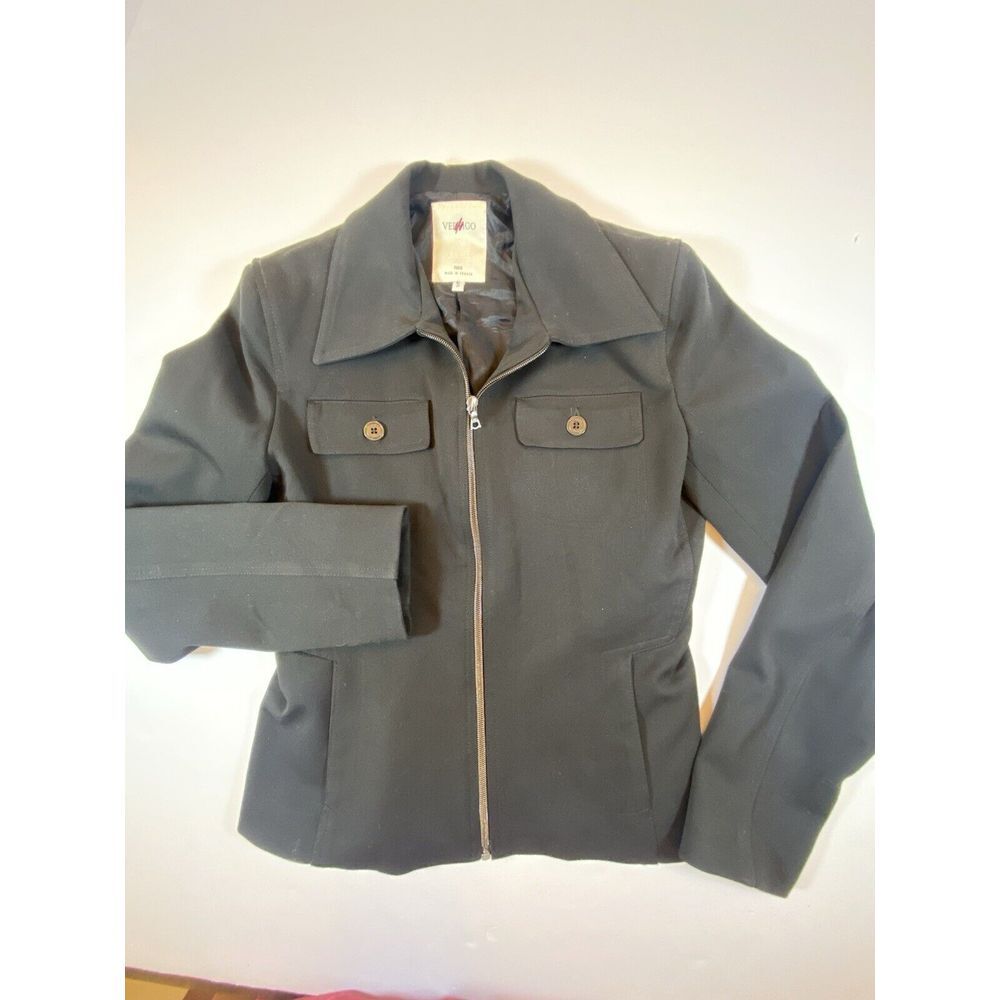 Vertigo jacket coat Paris Brand small‎ Blazer, Dress With Pockets black full zip